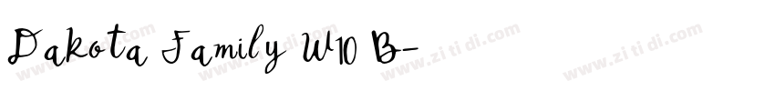 Dakota Family W10 B字体转换